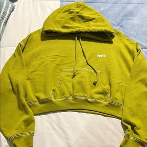 Levi's Green Cropped Hoodie